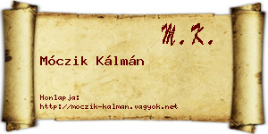 Móczik Kálmán névjegykártya